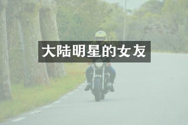 大陆明星的女友
