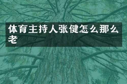 体育主持人张健怎么那么老