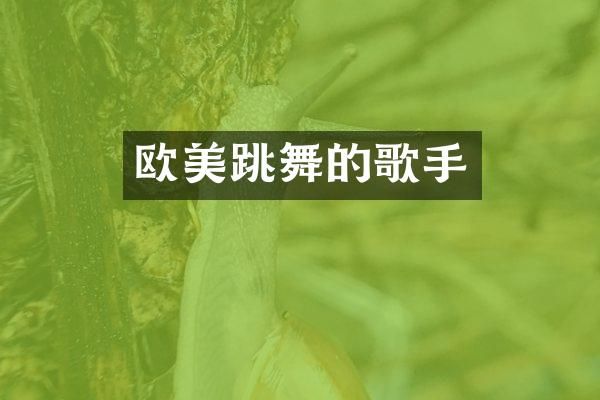 欧美跳舞的歌手