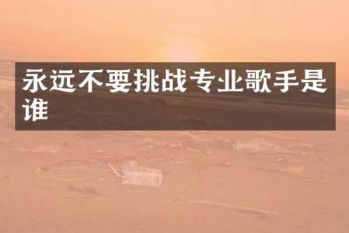 永远不要挑战专业歌手是谁
