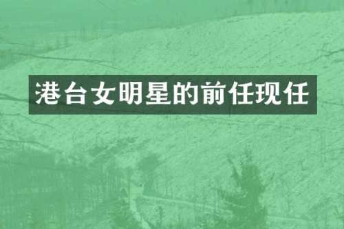 港台女明星的前任现任