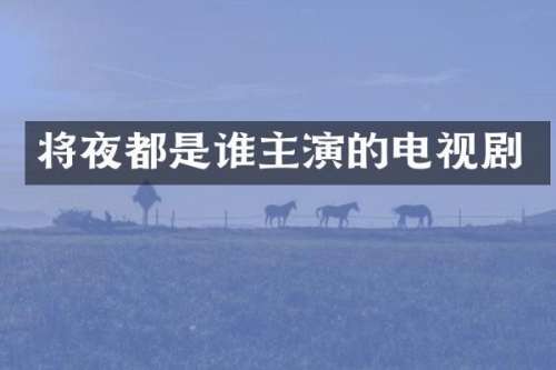 将夜都是谁主演的电视剧
