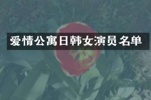 爱情公寓日韩女演员名单