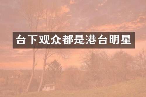 台下观众都是港台明星