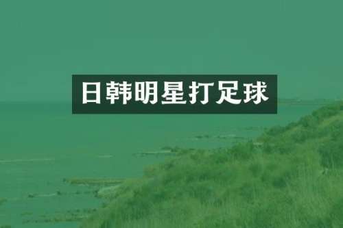 日韩明星打足球