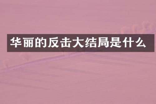 华丽的反击大结局是什么
