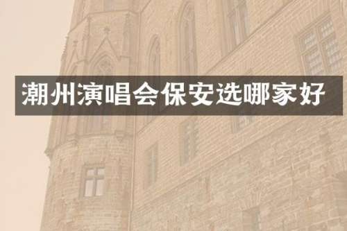 潮州演唱会保安选哪家好