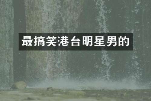最搞笑港台明星男的