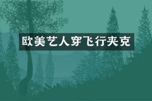 欧美艺人穿飞行夹克