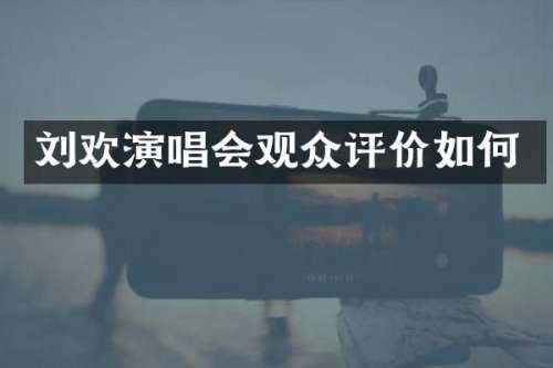 刘欢演唱会观众评价如何