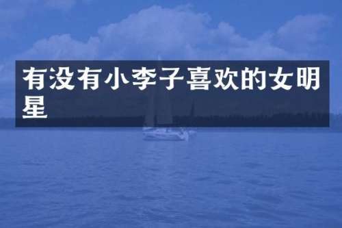 有没有小李子喜欢的女明星