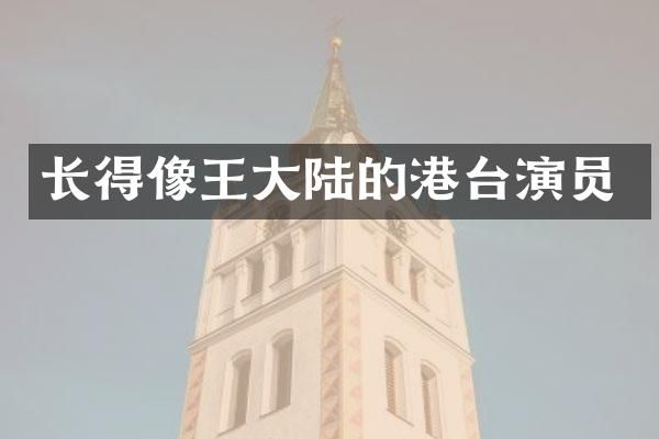 长得像王大陆的港台演员