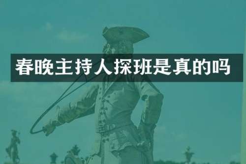 主持人探班是真的吗