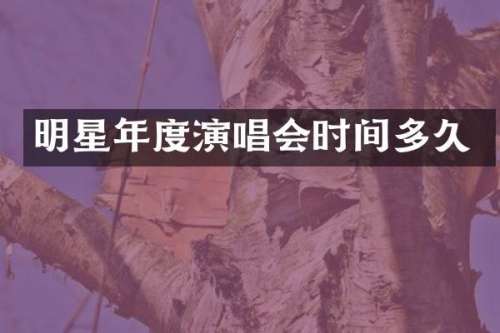 明星年度演唱会时间多久