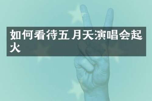 如何看待五月天演唱会起火