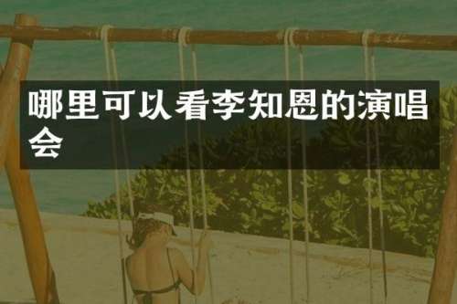 哪里可以看李知恩的演唱会