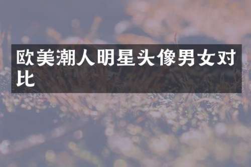 欧美潮人明星头像男女对比