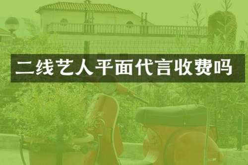 二线艺人平面代言收费吗