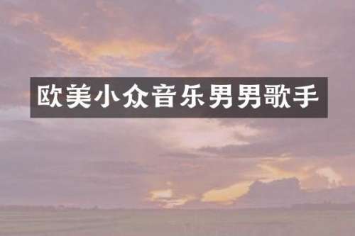 欧美小众音乐男男歌手