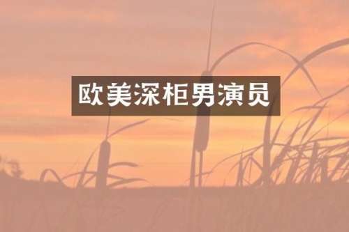 欧美深柜男演员