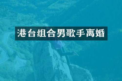 港台组合男歌手离婚