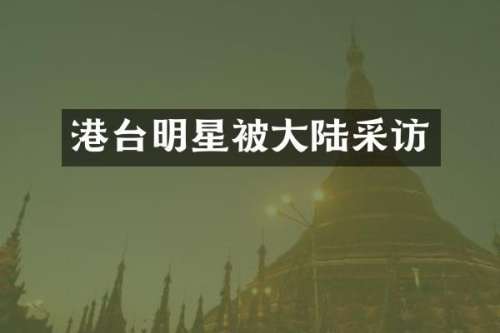 港台明星被大陆采访