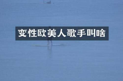 变人歌手叫啥