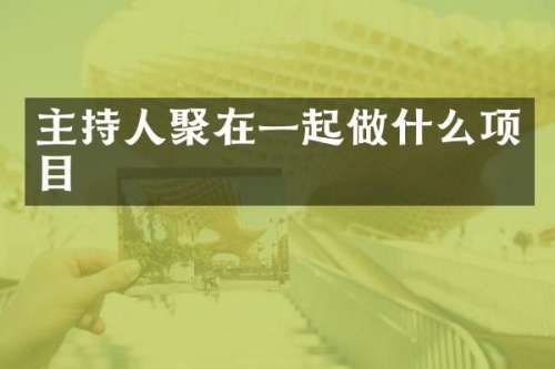 主持人聚在一起做什么项目