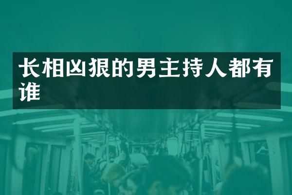 长相凶狠的男主持人都有谁