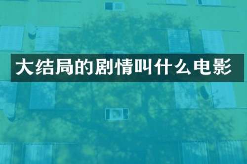 大结局的剧情叫什么电影
