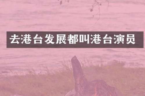 去港台发展都叫港台演员
