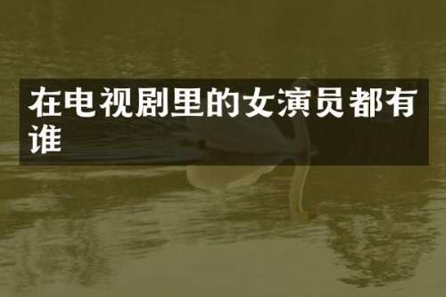 在电视剧里的女演员都有谁
