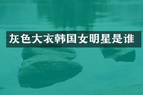 灰色大衣韩国女明星是谁