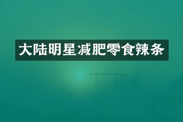 大陆明星减肥零食辣条