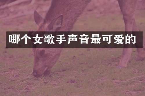 哪个女歌手声音最可爱的