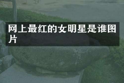 网上最红的女明星是谁图片