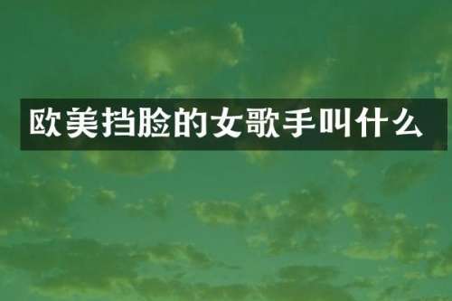 欧美挡脸的女歌手叫什么