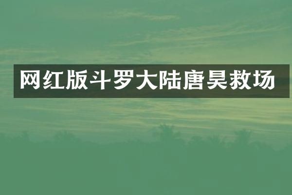 网红版斗罗大陆唐昊救场