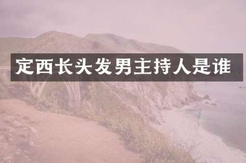 定西长头发男主持人是谁