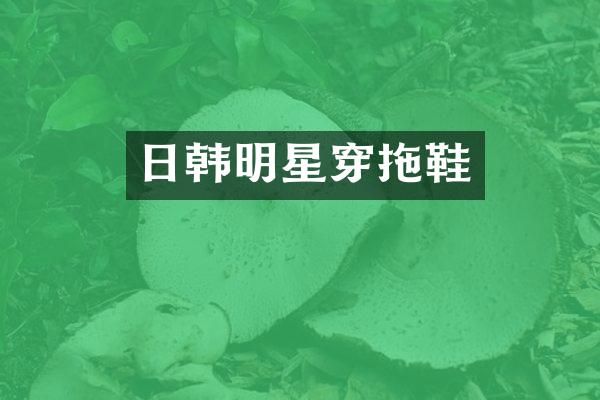 日韩明星穿拖鞋
