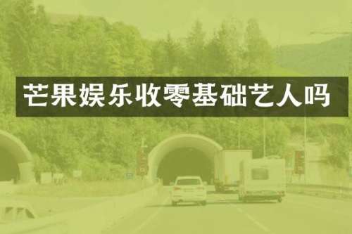 芒果娱乐收零基础艺人吗