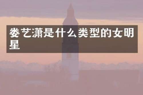 娄艺潇是什么类型的女明星