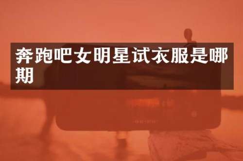 奔跑吧女明星试衣服是哪期
