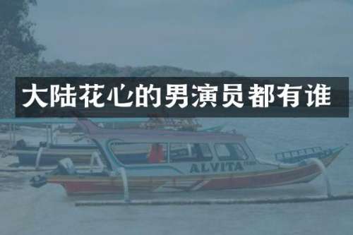 大陆花心的男演员都有谁