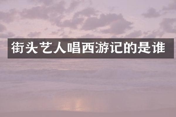 街头艺人唱西游记的是谁
