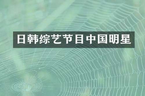 日韩综艺节目中国明星