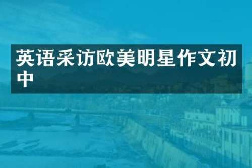 英语采访欧美明星作文初中