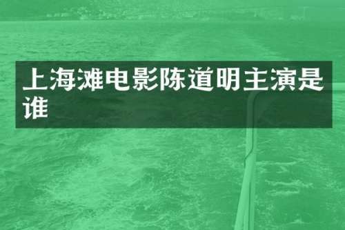 上海滩电影陈道明主演是谁
