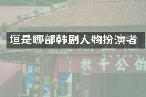 垣是哪部韩剧人物扮演者