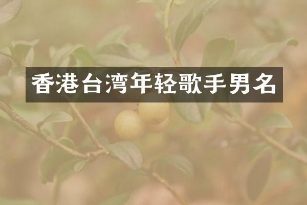 香港台湾年轻歌手男名